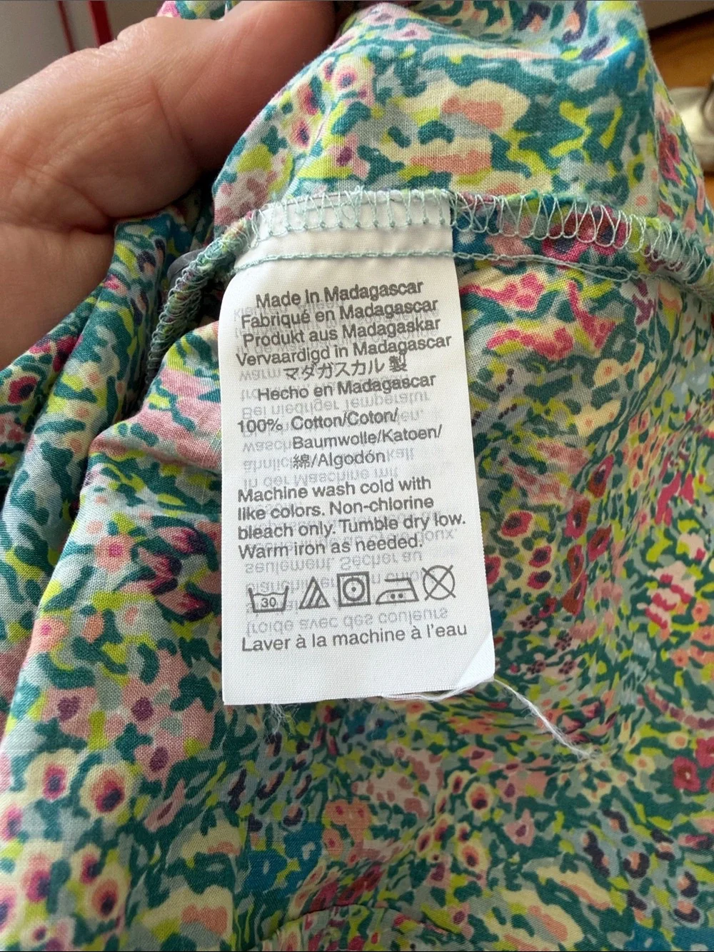 J. Crew Perfect Shirt in Liberty Meadows Pastel Spring Size 2 M0249